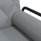 Bäddsoffa med armstöd ljusgrå tyg