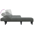 Norello - L-formad soffa mörkgrå 255x140x70 cm tyg