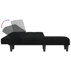 Denaro - L-formad bäddsoffa svart 255x140x70 cm tyg