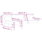 Ravelio - L-formad soffa mörkgrå 255x140x70 cm tyg