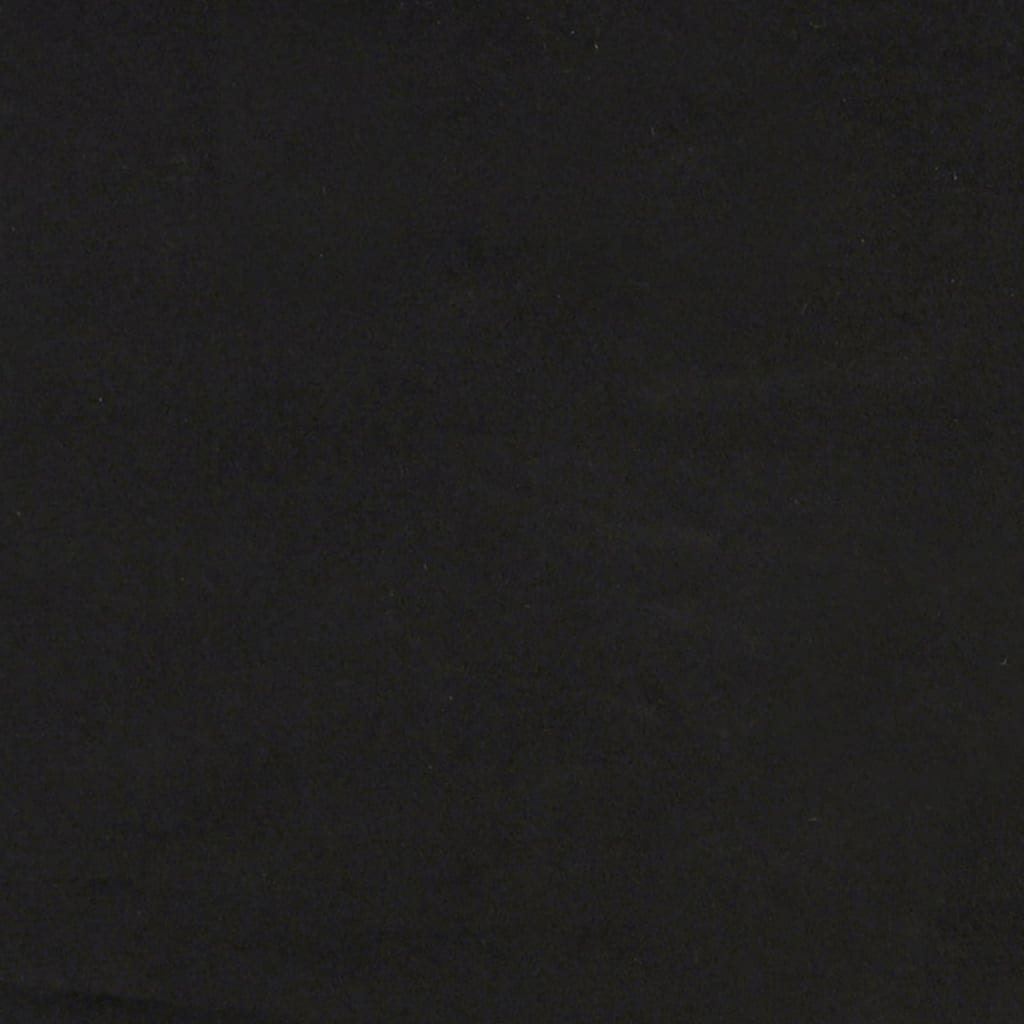 Solvira - L-formad bäddsoffa svart 255x140x70 cm sammet