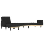 L-formad soffa svart 271x140x70 cm sammet