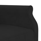 L-formad soffa svart 271x140x70 cm sammet
