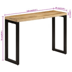 Avlastningsbord 110x35x76 cm massivt grovt mangoträ