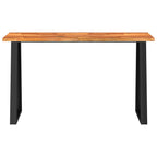 Avlastningsbord med levande kant 140x40x80 cm massivt akaciaträ