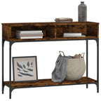 Avlastningsbord rökfärgad ek 100x30,5x75 cm konstruerat trä