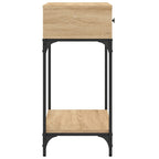 Avlastningsbord sonoma-ek 75x34,5x75 cm konstruerat trä