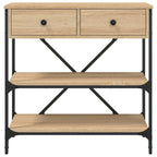 Avlastningsbord sonoma-ek 75x34,5x75 cm konstruerat trä