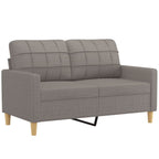 Malvero - 2-sits soffa med prydnadskuddar taupe 120 cm tyg