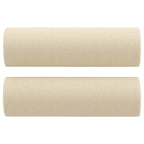 Karien - 2-sits soffa med prydnadskuddar gräddvit 140 cm tyg