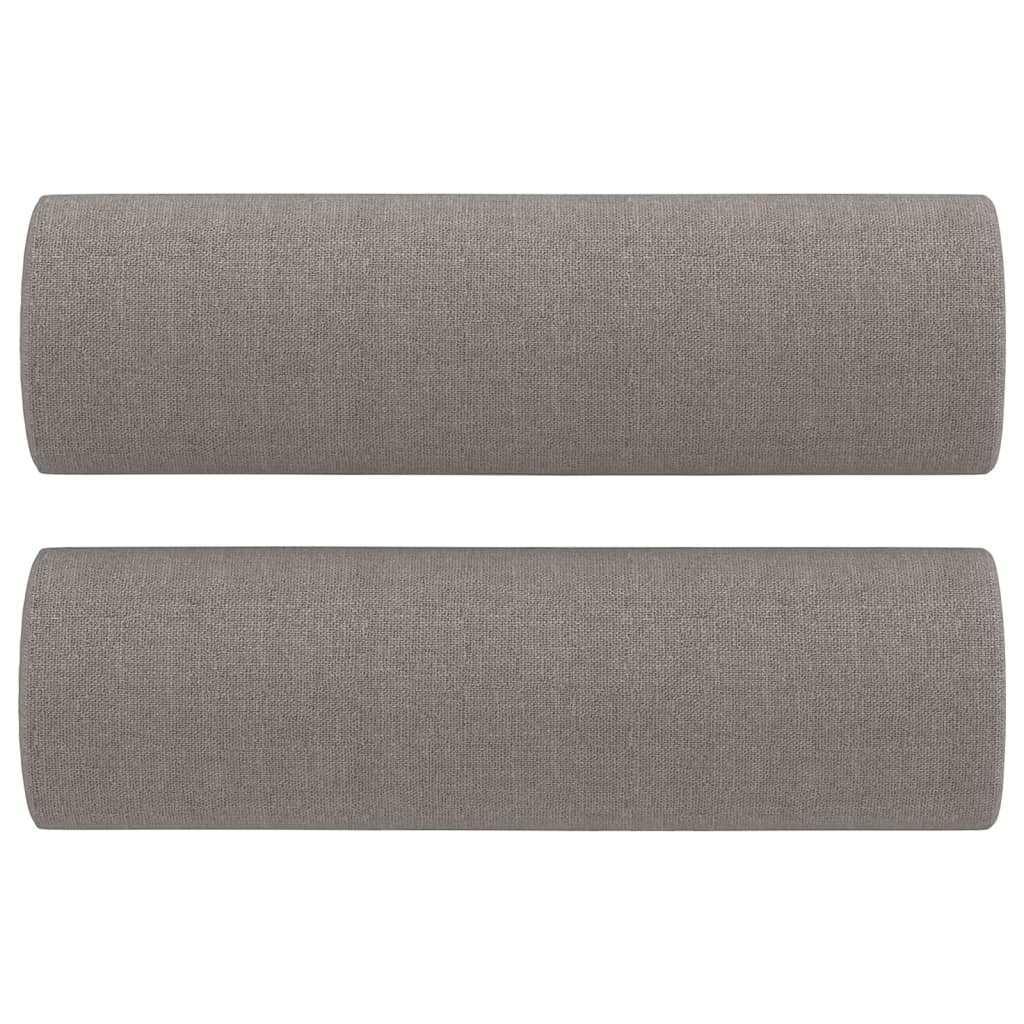 Pallin - 2-sits soffa med prydnadskuddar taupe 140 cm tyg
