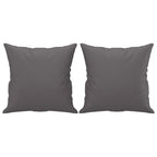 Sarviano - 2-sits soffa med prydnadskuddar grå 120 cm konstläder