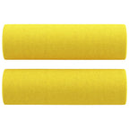 2-sits soffa med prydnadskuddar ljusgul 120 cm tyg