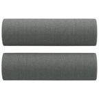 Morvani - 2-sits soffa med prydnadskuddar mörkgrå 140 cm tyg