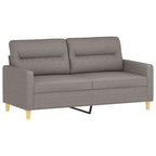 Mirveto - 2-sits soffa med prydnadskuddar taupe 140 cm tyg