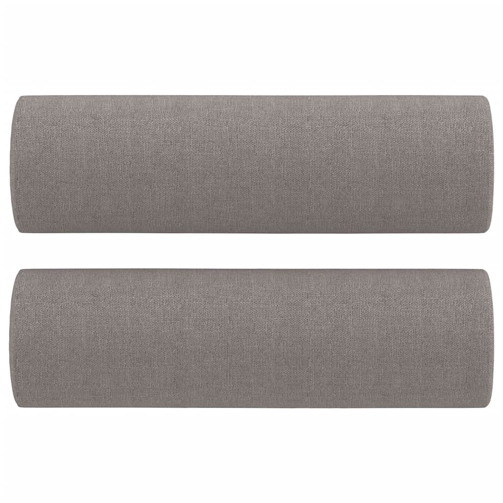 Mirveto - 2-sits soffa med prydnadskuddar taupe 140 cm tyg