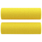 Moreno - 3-sitssoffa med prydnadskuddar ljusgul 180 cm tyg