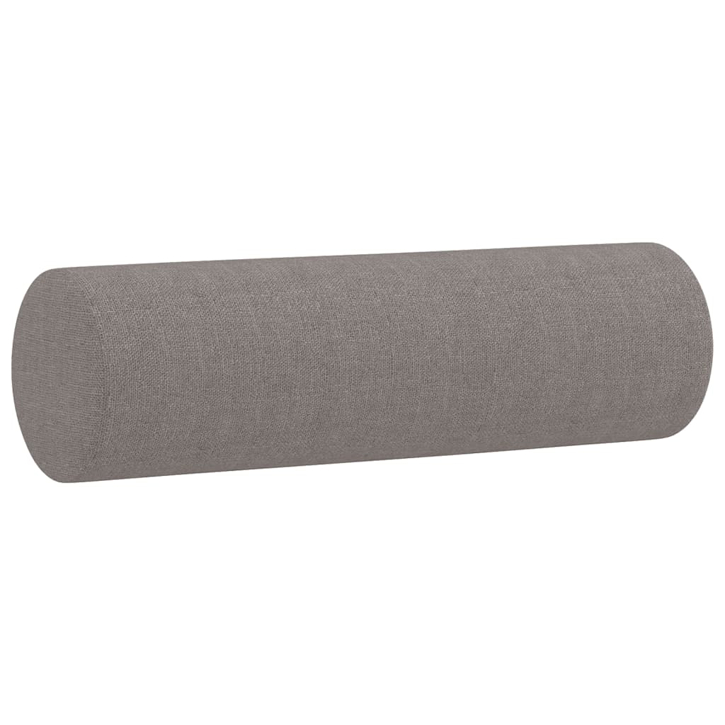 Selvion - 2-sits soffa med prydnadskuddar taupe 120 cm tyg