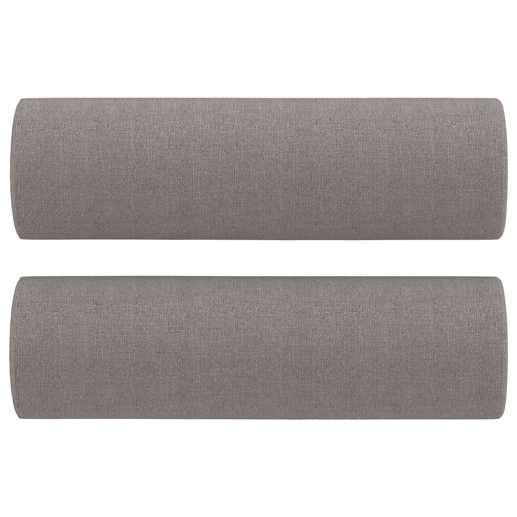 Kelano - 2-sits soffa med prydnadskuddar taupe 140 cm tyg