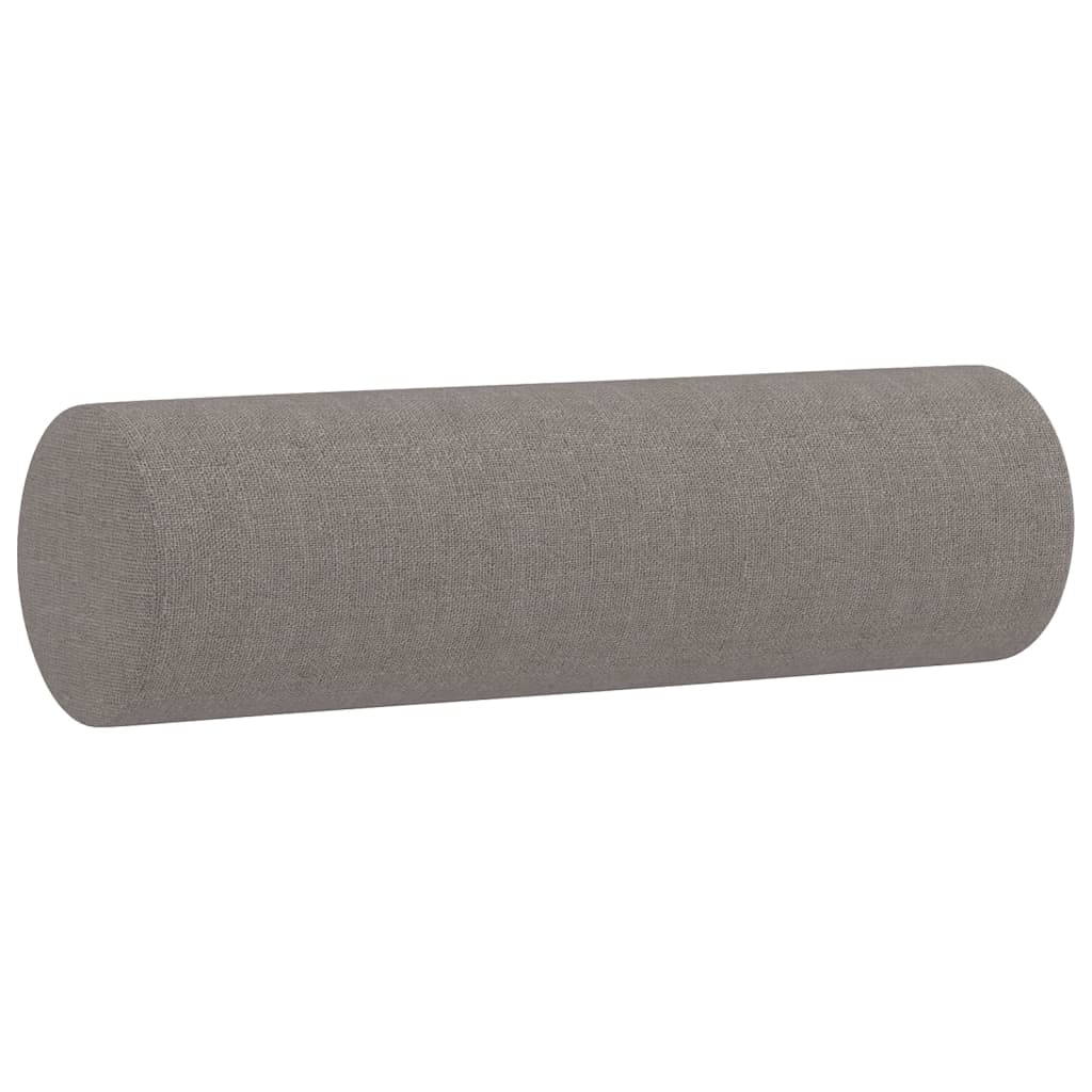 Kelano - 2-sits soffa med prydnadskuddar taupe 140 cm tyg