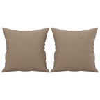 Moralis - 2-sits soffa med prydnadskuddar cappuccino 120 cm konstläder