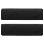 Wesaro - 2-sitssoffa med prydnadskuddar svart 120 cm sammet