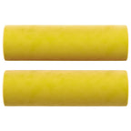 2-sitssoffa med prydnadskuddar gul 120 cm sammet