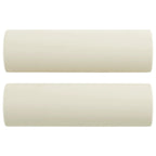 Calvira - 2-sitssoffa med prydnadskuddar gräddvit 120 cm sammet