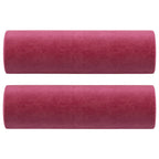 Corial - 3-sitssoffa med prydnadskuddar vinröd 180 cm sammet