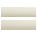 Casviro - 3-sitssoffa med prydnadskuddar gräddvit 180 cm sammet