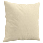 Esmaro - 2-sits soffa med prydnadskuddar gräddvit 120 cm tyg