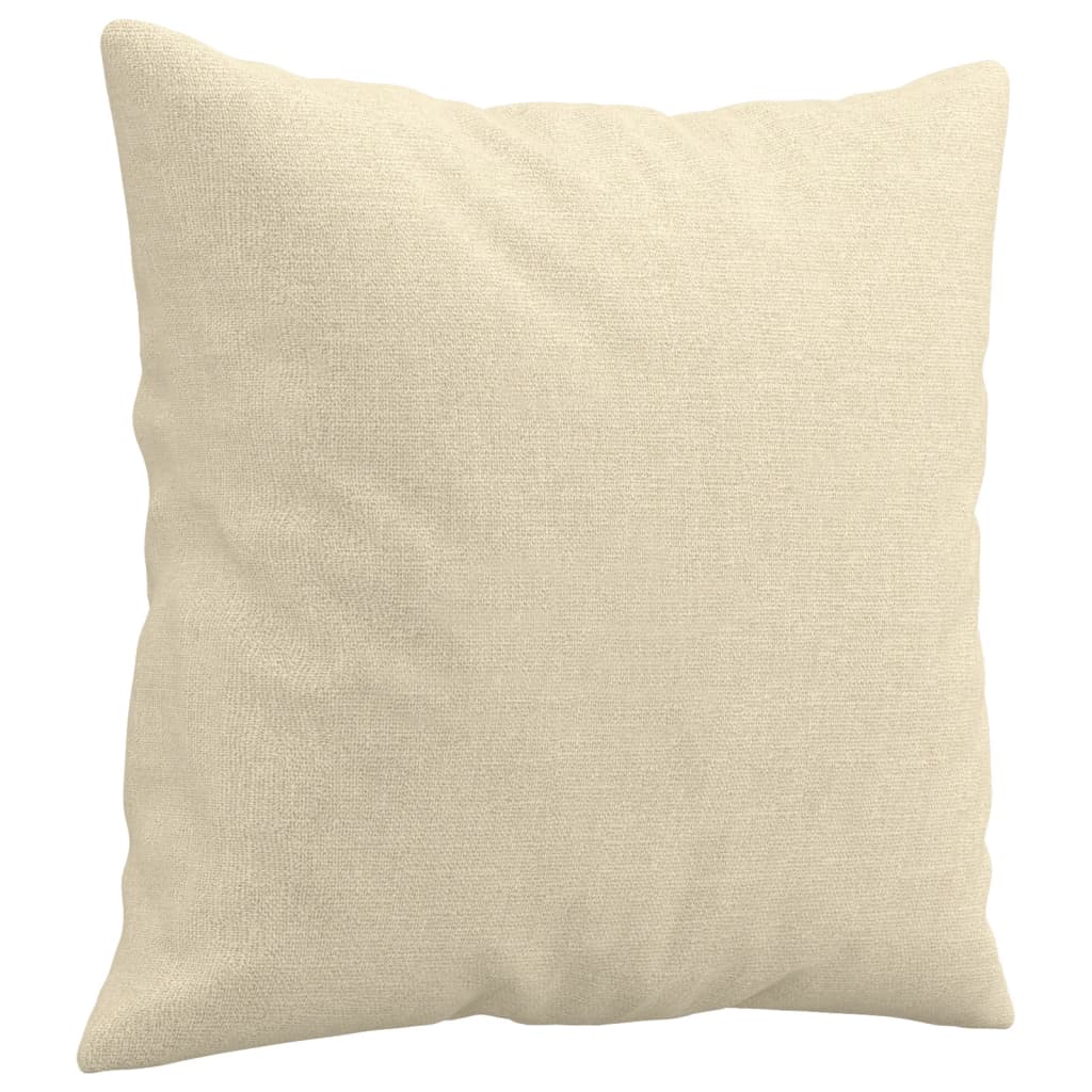 Esmaro - 2-sits soffa med prydnadskuddar gräddvit 120 cm tyg