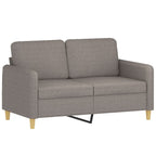 Javonne - 2-sits soffa med prydnadskuddar taupe 120 cm tyg