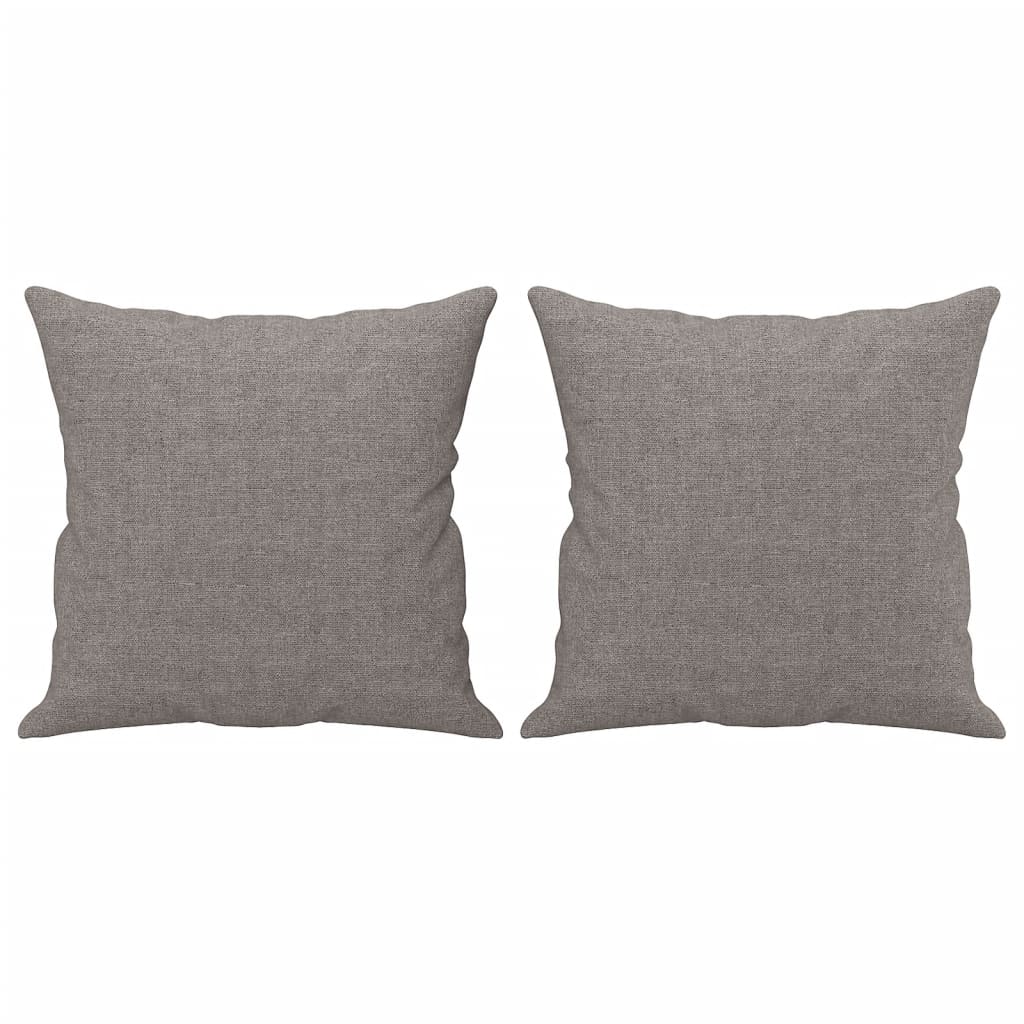 Javonne - 2-sits soffa med prydnadskuddar taupe 120 cm tyg