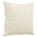 Weslin - 2-sitssoffa med prydnadskuddar gräddvit 120 cm sammet