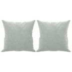 Xandor - 2-sitssoffa med prydnadskuddar ljusgrå 140 cm sammet