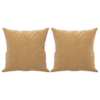 2-sitssoffa med prydnadskuddar brun 140 cm sammet