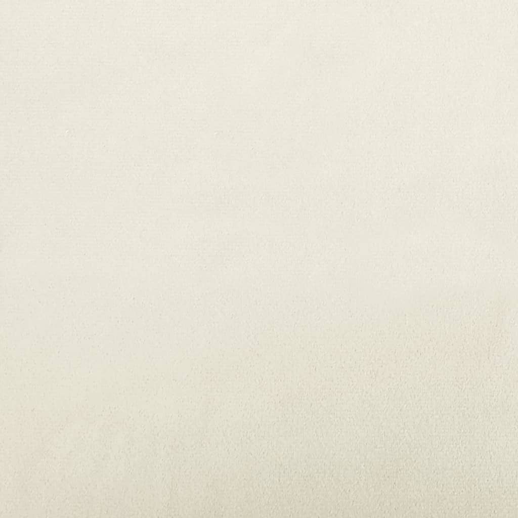 Garnio - 2-sitssoffa med prydnadskuddar gräddvit 140 cm sammet