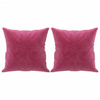 Arenlo - 3-sitssoffa med prydnadskuddar vinröd 180 cm sammet