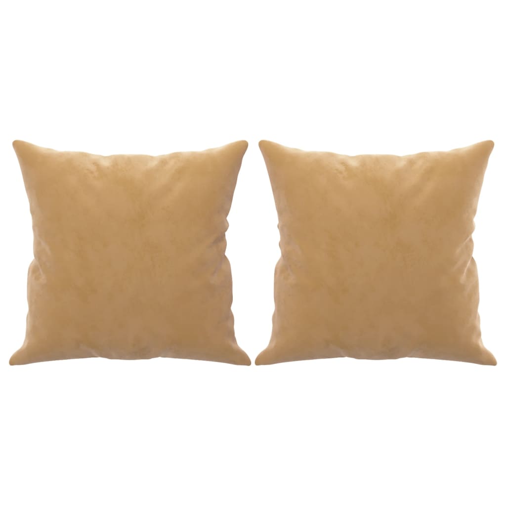 3-sitssoffa med prydnadskuddar brun 180 cm sammet