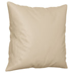 2-sitssoffa med prydnadskuddar gräddvit 120 cm mikrofibertyg