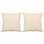 2-sitssoffa med prydnadskuddar beige 120 cm mikrofibertyg