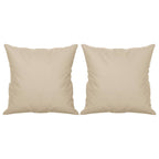 2-sitssoffa med prydnadskuddar gräddvit 140 cm mikrofibertyg