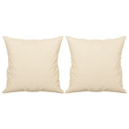 3-sitssoffa med prydnadskuddar beige 180 cm mikrofibertyg