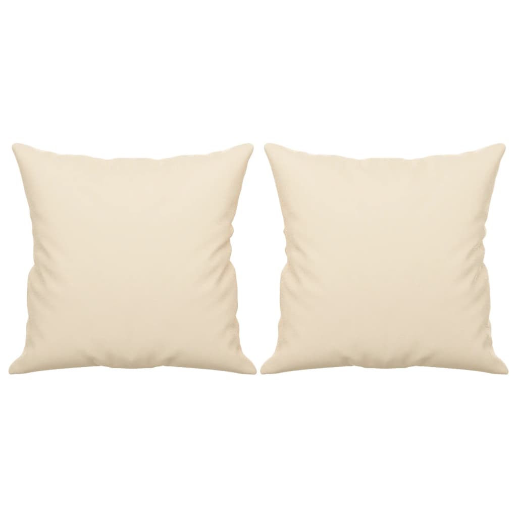 3-sitssoffa med prydnadskuddar beige 180 cm mikrofibertyg