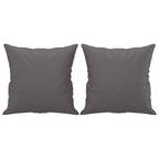 Nostin - 2-sits soffa med prydnadskuddar grå 140 cm konstläder