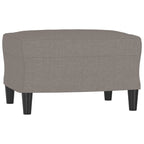 3-sitssoffa med fotpall taupe 180 cm tyg