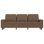 3-sitssoffa med fotpall Brun 180 cm tyg
