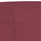 3-sitssoffa med fotstöd vinröd 180 cm tyg