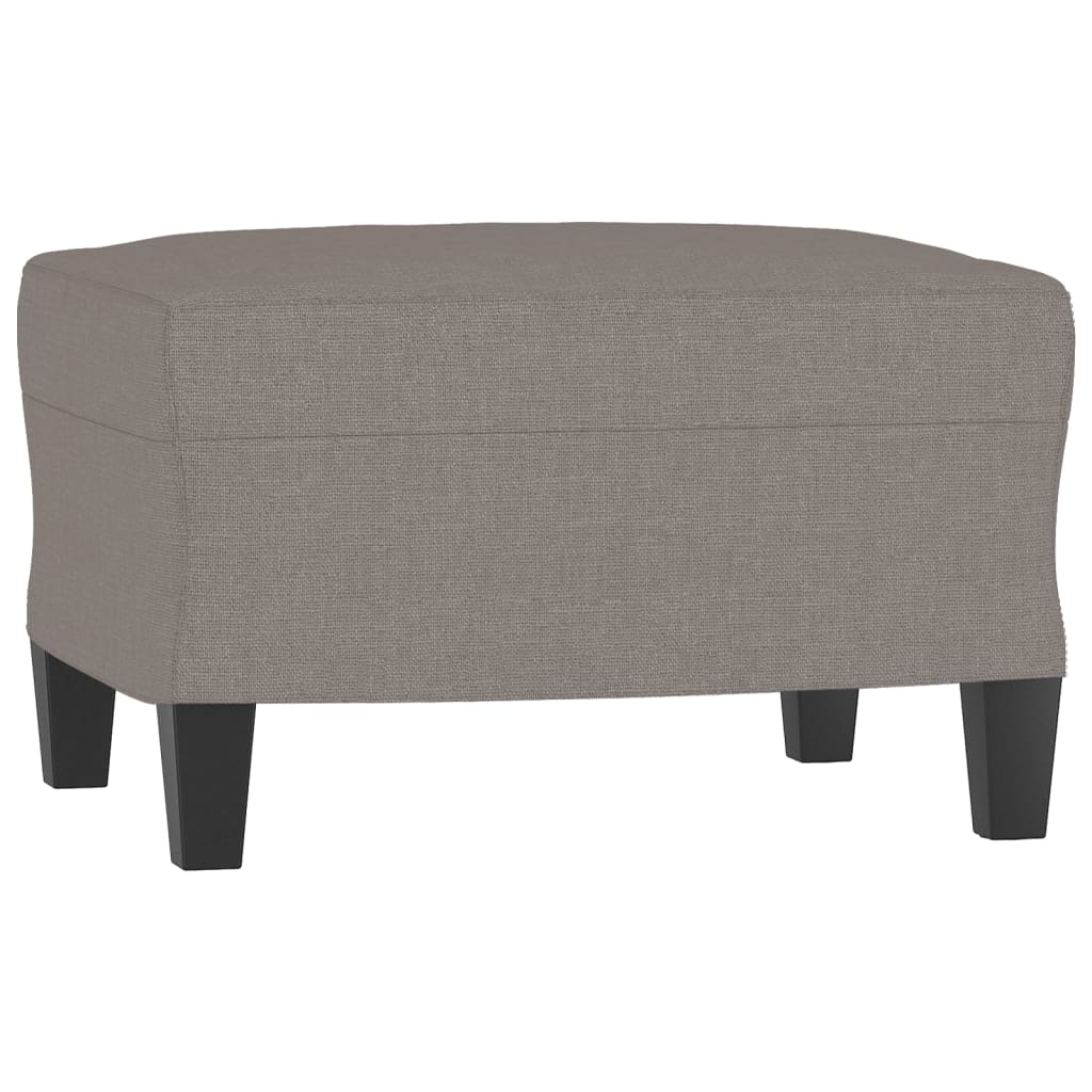 3-sitssoffa med fotpall taupe 180 cm tyg